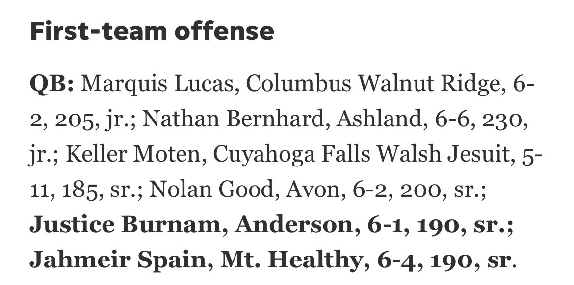 Keller Moten (@kellermoten2025) on Twitter photo I’m excited & blessed to be named Ohio D2 Co-Offensive Player of the Year, as well as All-Ohio First Team!! Congrats to all other players who were named!
<a href="/nalexanderWJHS/">Coach Alexander</a> <a href="/WalshJesuitFB/">Walsh Jesuit Football</a> <a href="/BradMaendler/">Brad Maendler</a> I’m excited & blessed to be named Ohio D2 Co-Offensive Player of the Year, as well as All-Ohio First Team!! Congrats to all other players who were named!
<a href="/nalexanderWJHS/">Coach Alexander</a> <a href="/WalshJesuitFB/">Walsh Jesuit Football</a> <a href="/BradMaendler/">Brad Maendler</a>