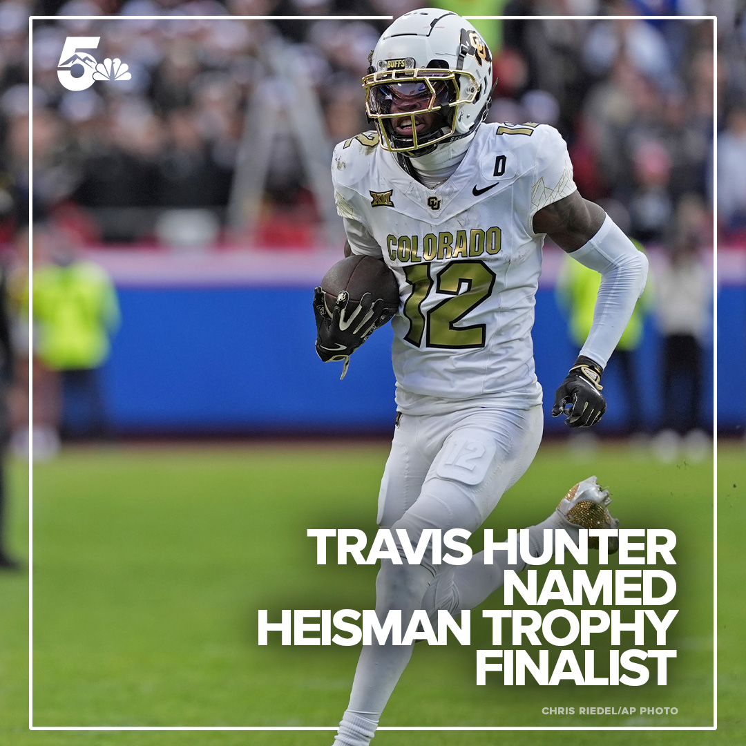 KOAA's tweet photo. Travis Hunter, the generational dual-threat star for the Colorado Buffaloes, has been formally named a finalist for college football’s Heisman Trophy.
More at: https://t.co/OVM6fVzzLA
#travishunter #cubuffs #heismen https://t.co/Rx54QjFFl0