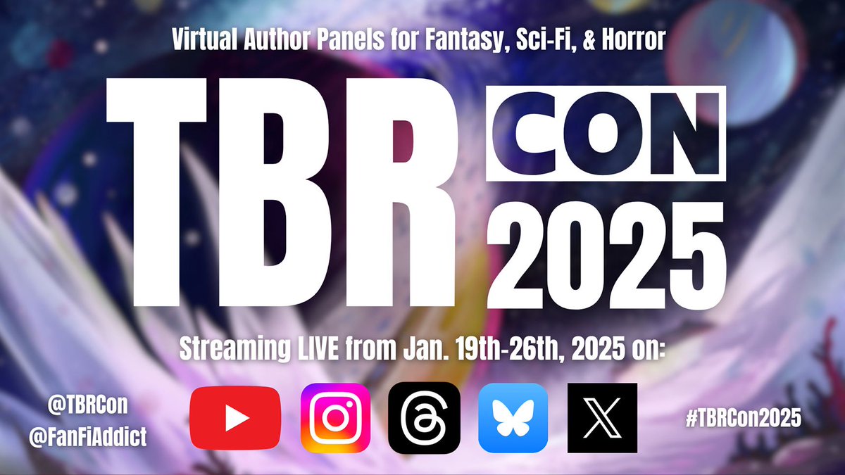 MARK YOUR CALENDAR! TBRCon 2025 is a month and a half away! Taking place between Jan 19th-26th, we have a LOT of authors, panels, podcasts, and giveaways in store for the 2025 event ❤️ #TBRCon2025