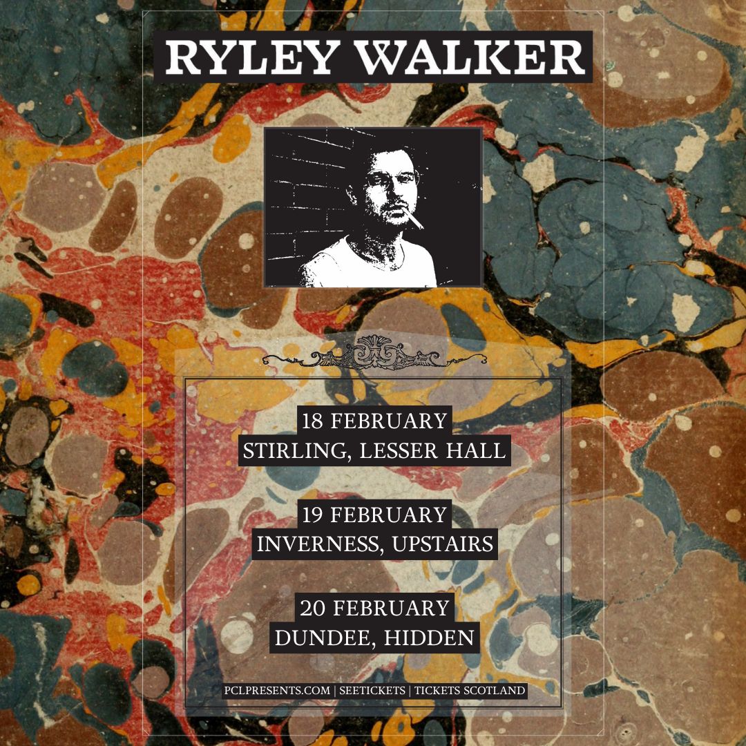 PCL Presents (@pclpresents) on Twitter photo JUST ANNOUNCED & ON SALE: RYLEY WALKER
Psychedelic-folk guitarist and songwriter <a href="/ryleywalker/">Ryley walker</a> plays three gigs across Scotland in February
18.02 - Lesser Hall, Stirling
19.02 - Upstairs, Inverness
20.02 - Hidden, Dundee
Tickets are on sale now > buff.ly/3DlAAJp JUST ANNOUNCED & ON SALE: RYLEY WALKER
Psychedelic-folk guitarist and songwriter <a href="/ryleywalker/">Ryley walker</a> plays three gigs across Scotland in February
18.02 - Lesser Hall, Stirling
19.02 - Upstairs, Inverness
20.02 - Hidden, Dundee
Tickets are on sale now > buff.ly/3DlAAJp