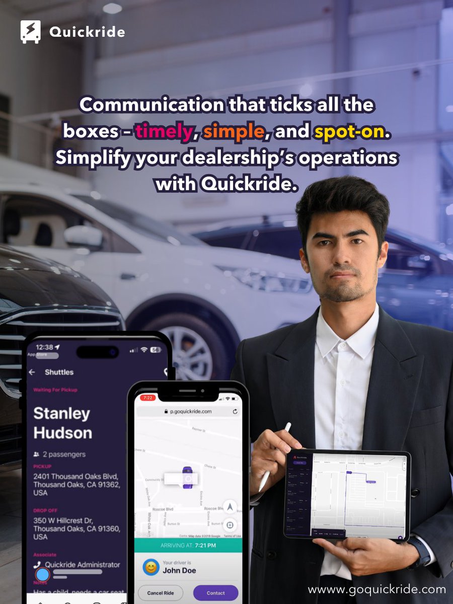 Boost your dealership efficiency and customer satisfaction with seamless, real-time communication. Quickride offers solutions that are simple, intuitive, and effective. See how we can enhance your service operations today.