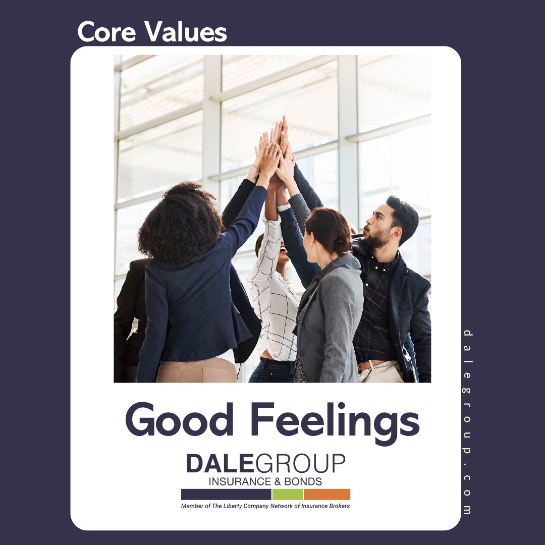 Good Feelings Drive Success✨ 

At Dale Group, we embrace Liberty’s “Good Feelings” value, fostering a workplace where everyone feels valued. How does your team inspire positivity? 

#LibertyPartner #DaleGroup #GoodFeelings #PositiveCulture #TeamSupport