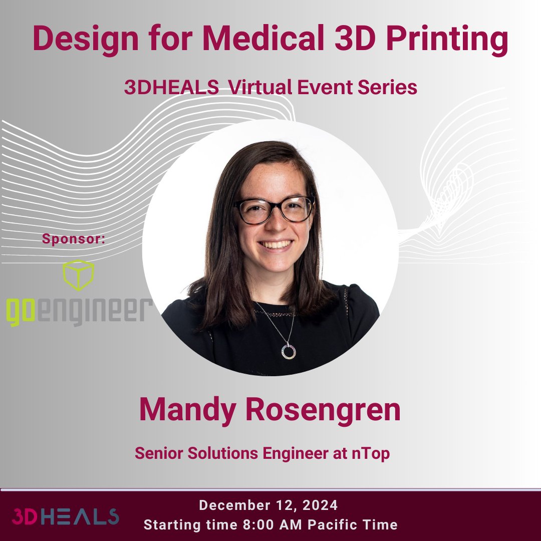 3dheals's tweet image. Mark your calendar! December 12th 8 AM PST, join us for a brainy #virtualevent focusing on #desing for #medical3dprinting #designthinking

bit.ly/3Zz0Dpg