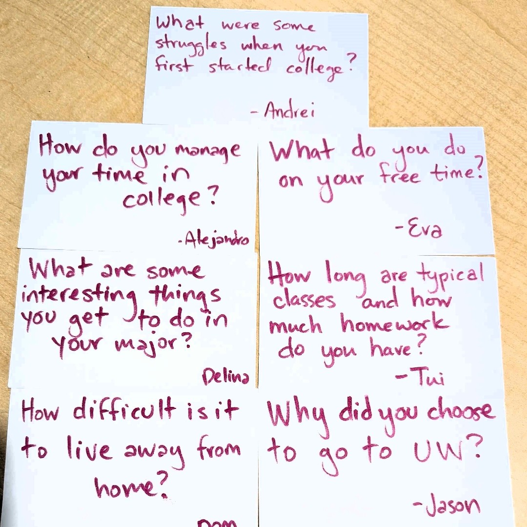 5th grade students preparing for their visit to UW,  This is one of the beginnings of how Rainier Prep students take the lead in navigating high school applications, gaining confidence and skills to access future opportunities. 

#StudentAgency #Leadership #CollegePrep