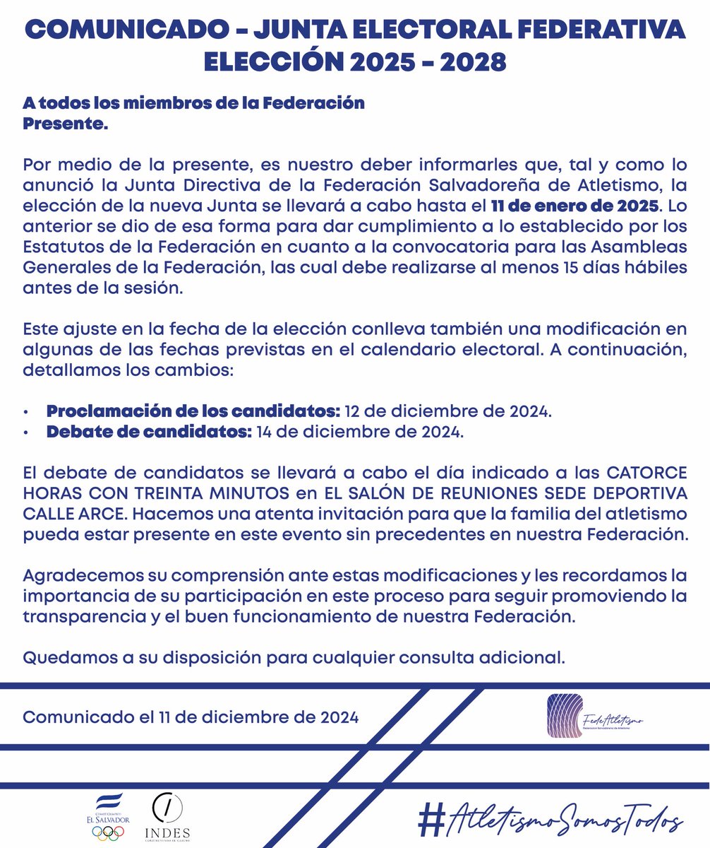 Federacion Salvadoreña de Atletismo (@fedeatletismo) on Twitter photo 