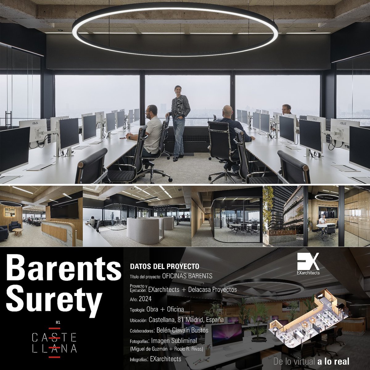 🏢 Oficinas Barents Surety España en Castellana 81 
🔎 Conoce más sobre este proyecto: bit.ly/4goBt2c
#EXarchitects #DiseñoDeOficinas #Madrid #Arquitectura #Oficinas #Interiorismo #DiseñoInnovador #Castellana81