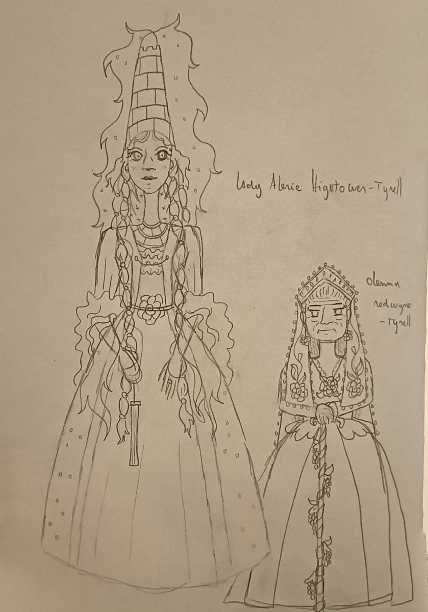 deligny_alice's tweet photo. Alerie Hightower-Tyrell &amp; Olenna Redwyne-Tyrell, two Tyrell matriarchs ❤️ WIP for a future project (Margaery arriving to KL) !

#HouseTyrellWeek2024 https://t.co/WFve3yElvP