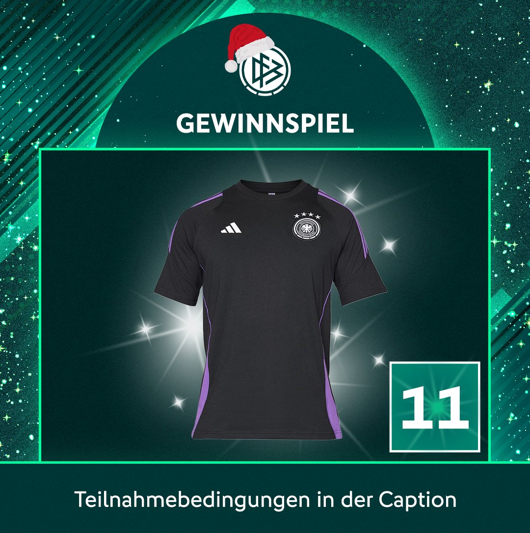 DFB-eSports (@dfb_esports) on Twitter photo Türchen 11🎅
Gewinne eins von fünf DFB Tiro 2024 Competition T-Shirts! 💥
So einfach nimmst du teil:
1. Folgt <a href="/DFB_eSports/">DFB-eSports</a>
2. Likt den Beitrag!
3. Kommentiert mit eurer Größe (S, M, L, XL, etc.)!
4.Retweetet diesen Beitrag!
Das Gewinnspiel endet am 17.12.2024, um 23:59 Uhr. Türchen 11🎅
Gewinne eins von fünf DFB Tiro 2024 Competition T-Shirts! 💥
So einfach nimmst du teil:
1. Folgt <a href="/DFB_eSports/">DFB-eSports</a>
2. Likt den Beitrag!
3. Kommentiert mit eurer Größe (S, M, L, XL, etc.)!
4.Retweetet diesen Beitrag!
Das Gewinnspiel endet am 17.12.2024, um 23:59 Uhr.