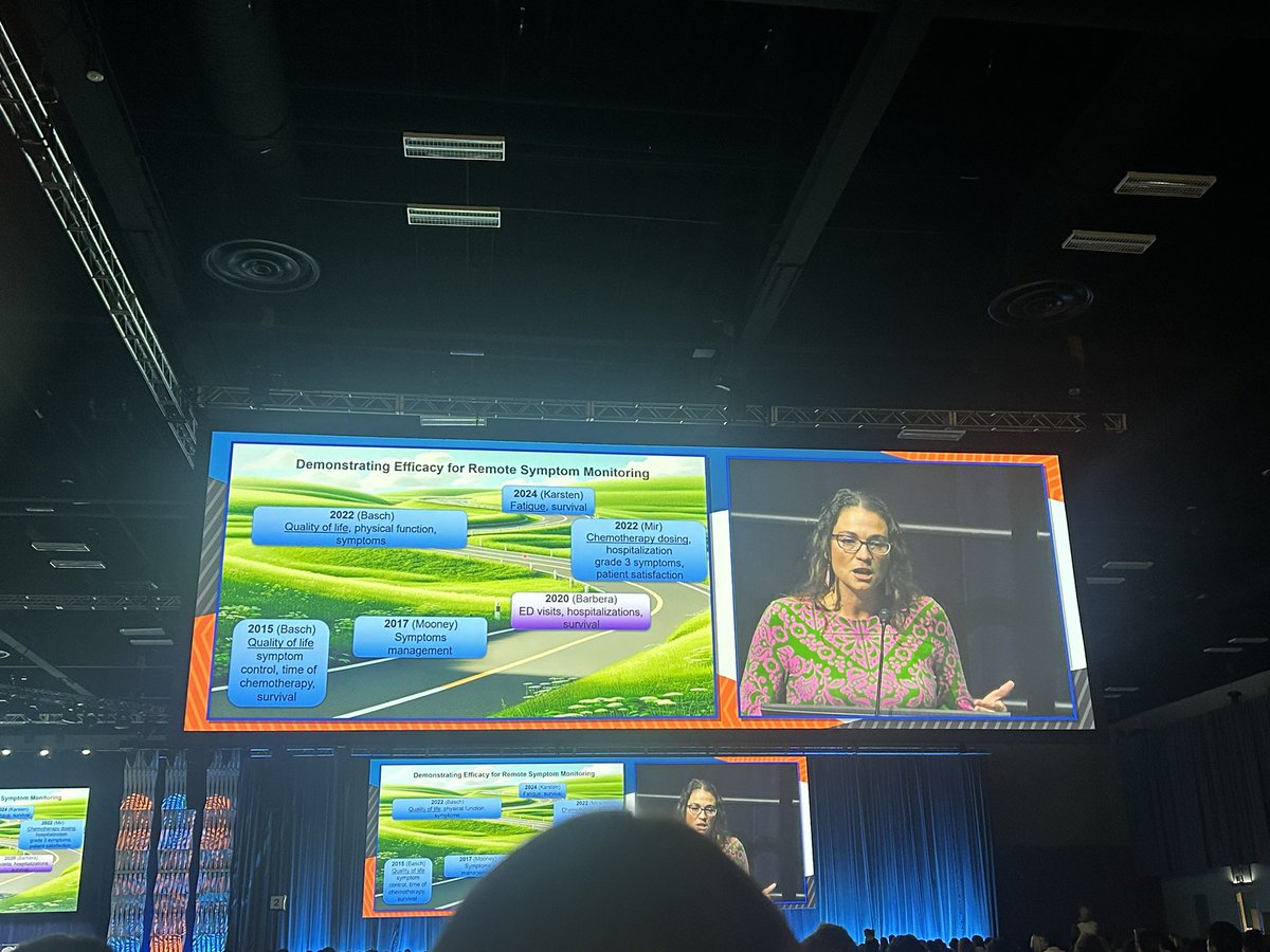 Excellent discussion of the PRO-B study and ePROs in MBC by my collaborator and friend <a href="/GRocqueMD/">Gabrielle</a> 👸🏻
This is feasible and helps patients, so let’s get it done! Excited to continue our work implementing <a href="/IUCancerCenter/">IU Simon Comprehensive Cancer Center</a> <a href="/IU_Health/">IU Health</a> <a href="/carevive/">Carevīve</a> #SABCS24 #survonc