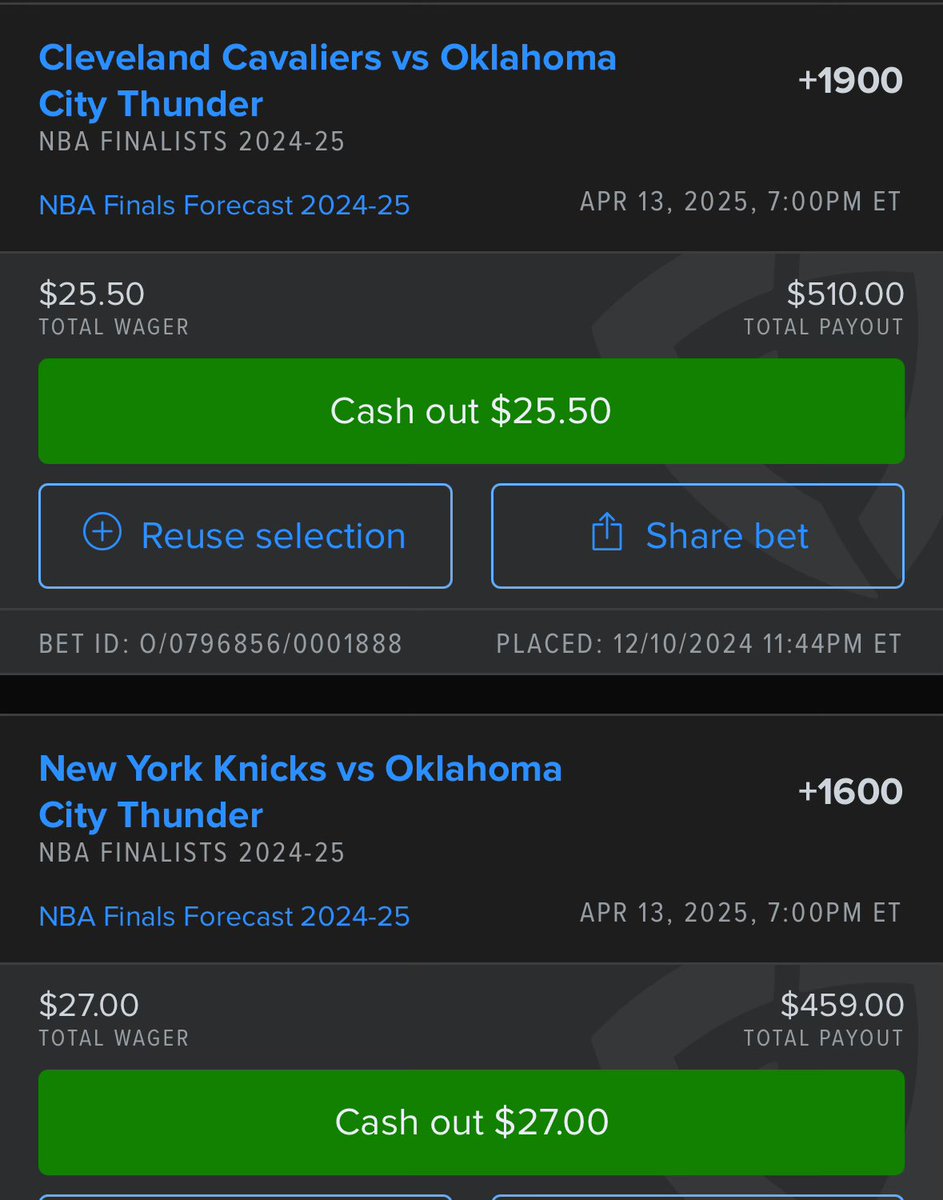 The_YoungBuck's tweet photo. @CardawgsC @PittsburghSpo20 Celtics Thunder unbettable at +480 so we ride with these https://t.co/jFNvn8qgx0