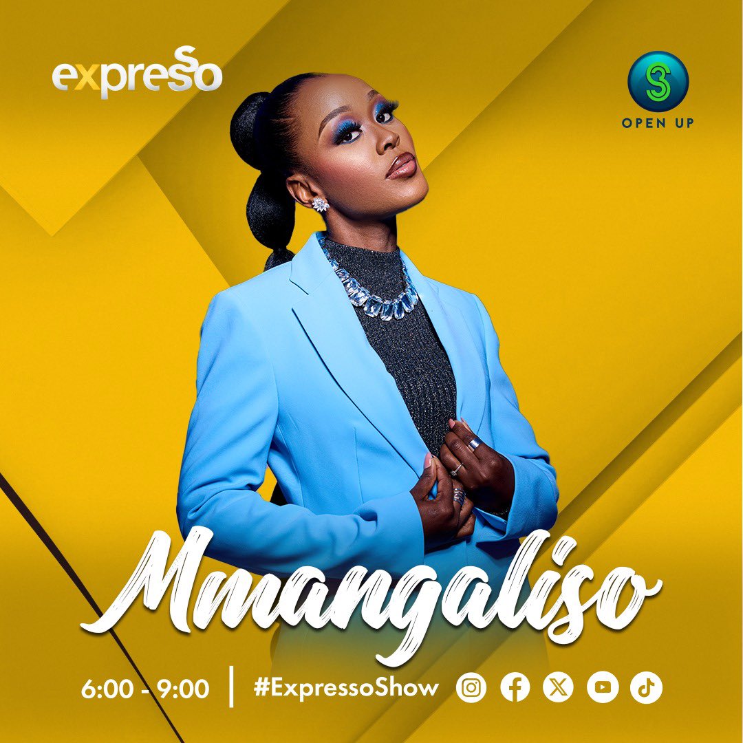 Catch <a href="/mmangaliso_g/">Mmangaliso Gumbi-Vena</a> tomorrow morning on the <a href="/expressoshow/">Expresso Show</a> ☀️