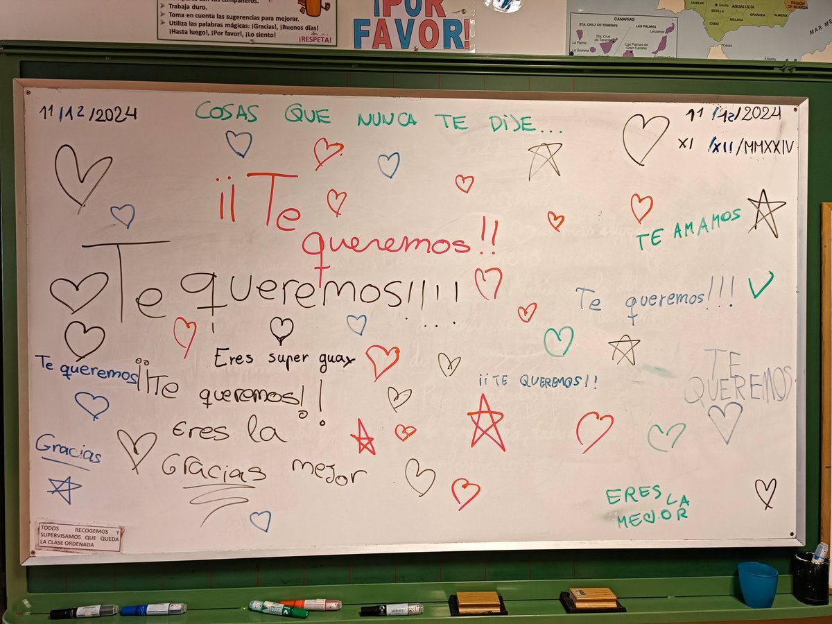 Sorpresa al llegar a clase de sexto. Muy emocionada, con solo una clase a la semana hemos hecho un buen equipo.💗
#siempresprendiendo
#huellasbonitas
<a href="/CeipFatas/">CEIP Guillermo Fatás</a>