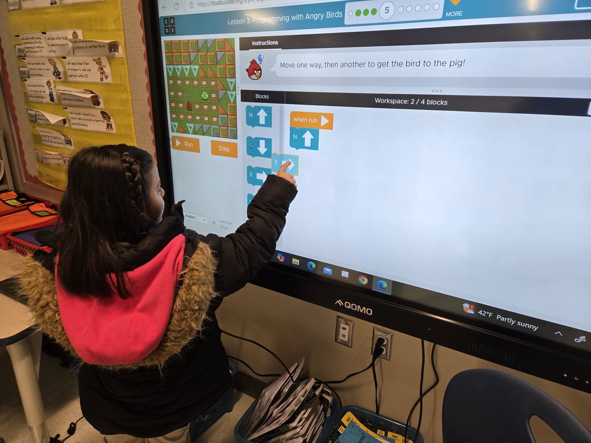 Wranglers and teachers having fun with hour of code!