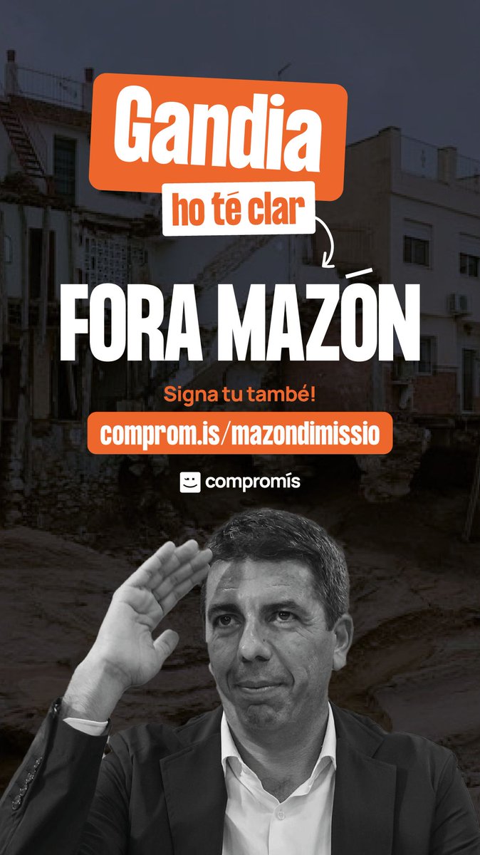 CompromisGandia's tweet image. Gandia ho té clar 🗣
#ForaMazón 

🖊️Signa tu també! 👇🏻 
actionnetwork.org/forms/mazon-di…
