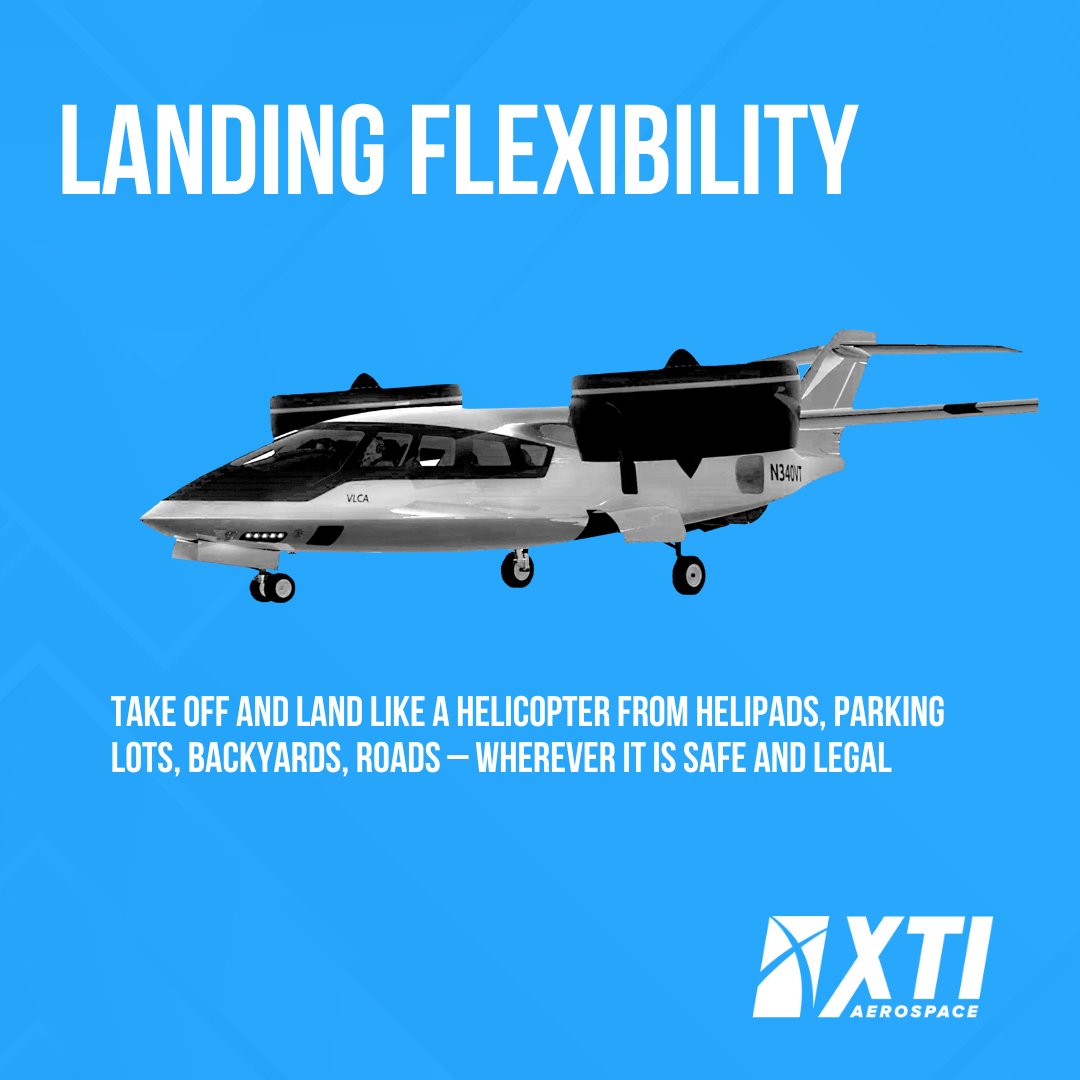 XTIAerospace's tweet photo. Runways? Optional. Limits? None. Meet the future. Swipe left to know more!
#VerticalLiftCrossover #VTOLAircraft #Runway #TriFan600 https://t.co/cGDfltNKxb