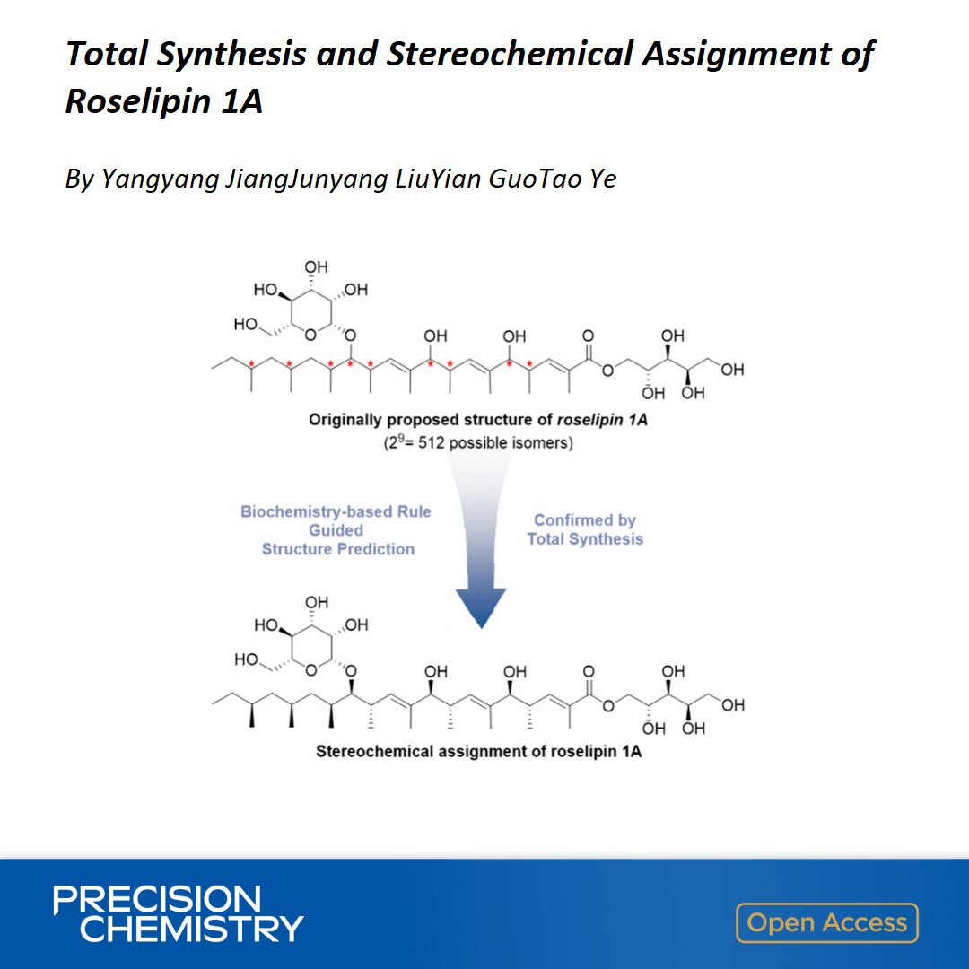 Total Synthesis and Stereochemical Assignment of Roselipin 1A By Tao Ye ...