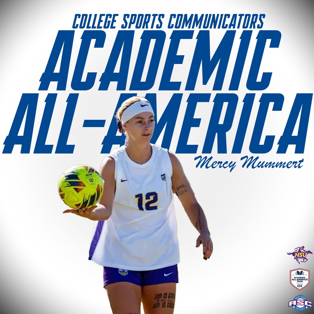 ⭐CSC ACADEMIC ALL-AMERICA - Mercy Mummert⭐

Congrats, Mercy!

Read more: ascsports.org/news/2024/12/1… 

#ascsports #ascsoc #d3soc | <a href="/HSUAthletics/">HSU Athletics</a>