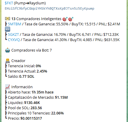 $FKT 

CA:
EHziSfC9bfpCGWpiYHSkYhBQTXsKpBJTsn5z5EyKpump 

unirse grupo:
t.me/ToroGambles 

bot comprar:
t.me/dogeebot_bot?s…