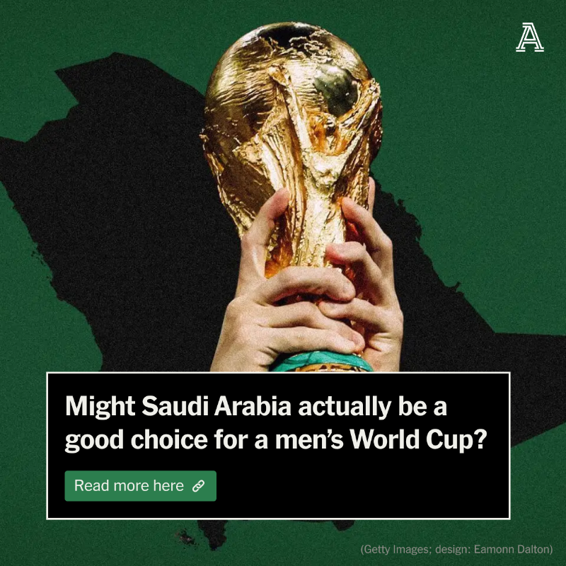 TheAthleticFC's tweet photo. Might Saudi Arabia actually be a good choice for a World Cup?

@mjshrimper visited Riyadh and Jeddah to try to make up his own mind.
