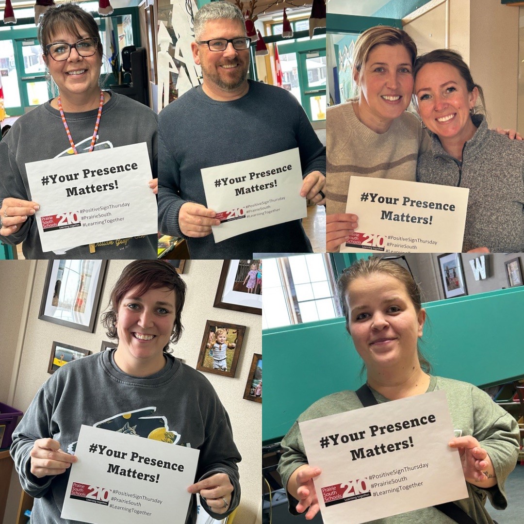 DustinSwanson's tweet image. It is #PositiveSignThursday today in @PrairieSouth. #YourPresenceMatters Thank you to the staff of William Grayson School for participating this week! #PrairieSouth #LearningTogether