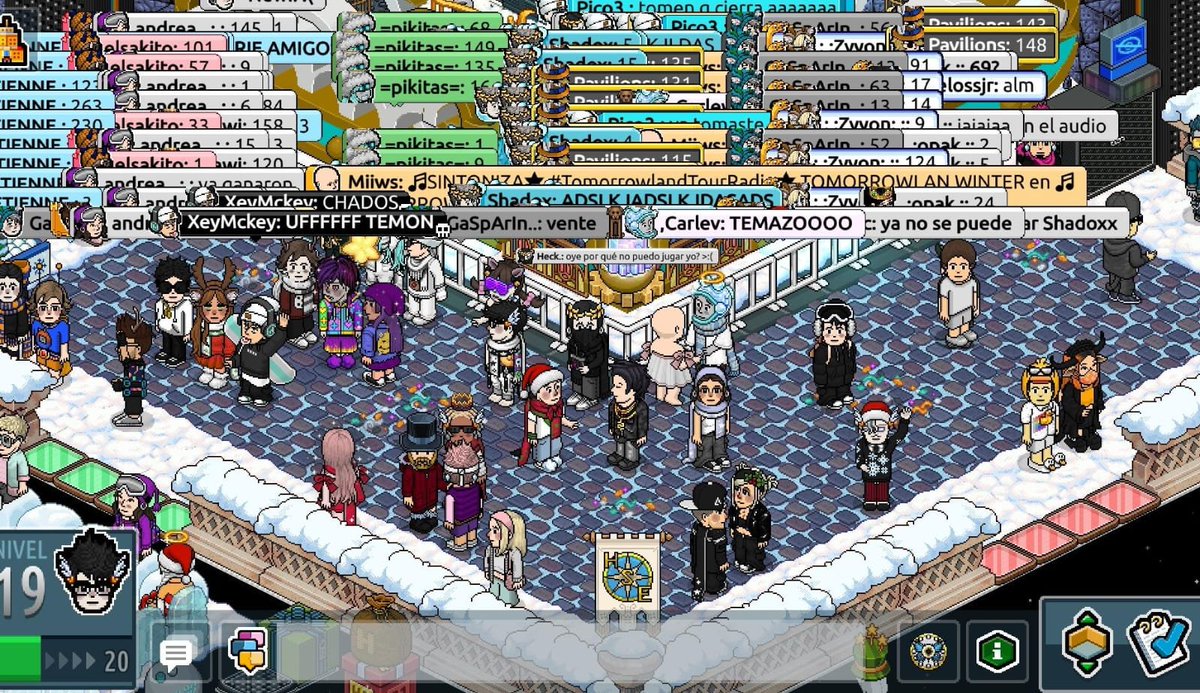 🌟El equipo de <a href="/RadioFakeHB/">Radio Fake</a>, <a href="/EspacioPixelHB/">EspacioPixel</a> y <a href="/habbomusices24/">HabboMusicEs_</a> lo estaban dando todo con el PUNCHIS PUNCHIS, al ritmo para guiar, al ritmo de premios, al ritmo de #TomorrowlandWinter. ❄️