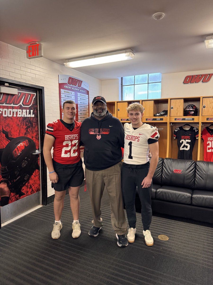 Had a great visit at OWU today! Thank you to all my coaches! <a href="/KeithRucker20/">Keith Rucker</a>  <a href="/CollopyPete/">Pete Collopy MS, CSCS</a> <a href="/McNickCoachO/">Coach Orlando</a> <a href="/gitt88/">Shawn Gillette</a>