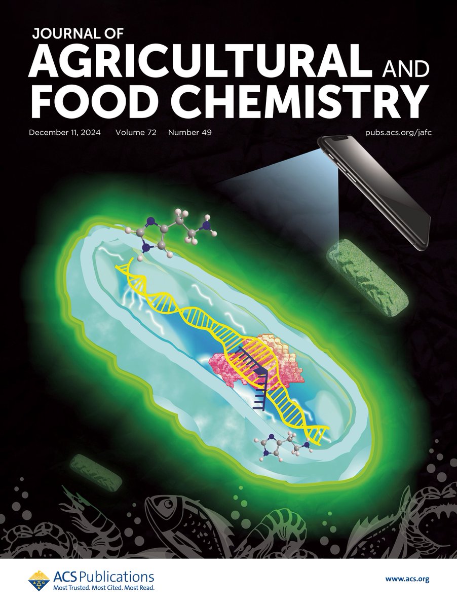 JAgFoodChem's tweet image. This week&apos;s issue of #JAFC is now online!

Our front cover shows a rapid, sensitive, and specific microbial whole-cell #biosensor for the detection of histamine as a potential food toxin. Read the article at go.acs.org/bVB