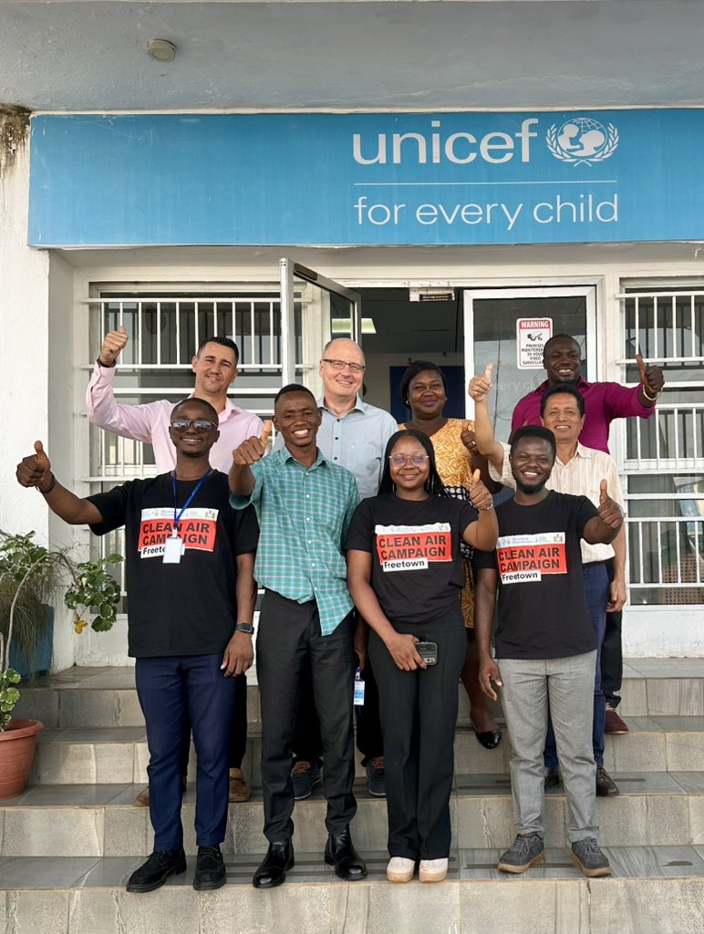 RudolfSchwenk's tweet photo. Thumbs up! Great to meet and interact with young people who attended #COP29 They shared experience from #SierraLeone, networked across continents and learned from others. Their energy was contagious &amp; I look forward to continue engaging, amplifying the voices of youth. @UNICEFSL https://t.co/ZQaKL4nVb5