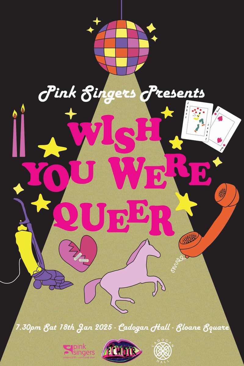pinksingers's tweet photo. 🏳️‍⚧️🏳️‍🌈 Tickets are now available for our winter concert: WISH YOU WERE QUEER • Click the link below and get ready for the time of your life with the The Pink Singers •
Saturday, January 18th 2025 • Cadogan Hall • 7:30pm https://t.co/ym9h1swvNK