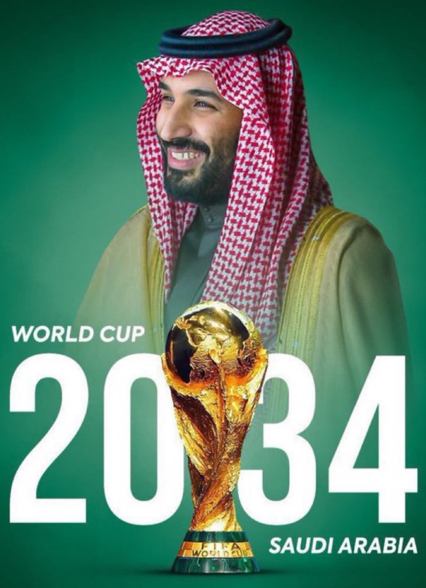 fares577's tweet photo. الف الف مبروك لبلدي و ارفع اصدق التهاني لخادم الحرمين الشريفين الملك سلمان و سمو سيدي ولي العهد الامير محمد بن سلمان عراب و داعم الرؤية على تحقيقه واقع نعيشه بمنافسة دول العالم بكل المجالات الف مبروك #كاس_العالم_2034  في السعودية . https://t.co/i9vofAgE0j