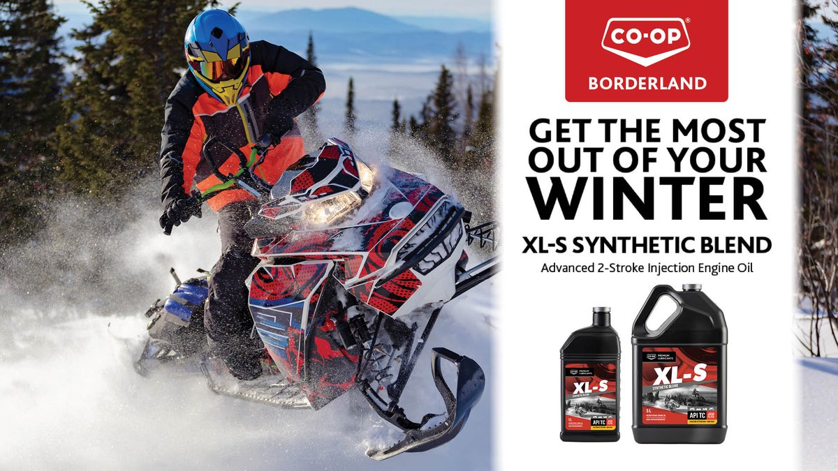 borderlandcoop's tweet photo. Premium Performance for Your Sled!

Don’t get left behind this winter! Save up to $20 on XL-S SYNTHETIC BLEND Recreational Engine Oil. Take advantage of the sale while it lasts by visiting your local Borderland Co-op today. https://t.co/wCUpsnCYOj