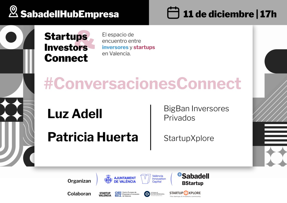 BStartup's tweet photo. #SIConnect | @LuzAdell_, de @BIGBANInversion y @draperb1_vc y Patricia Huerta, de @StartupXplore protagonistas de la #ConversacionesConnect hoy en el encuentro #SIConnect donde conversar sobre otras fórmulas de inversión en capital. https://t.co/ulnzt2wd4L