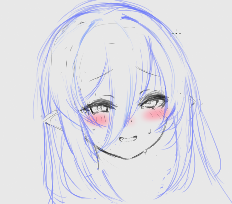 寝れんのでビャビャっと顔だけ 