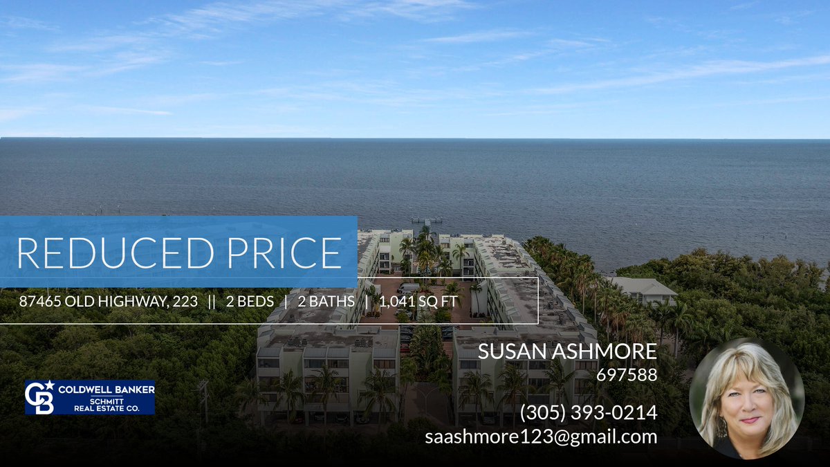 SusanAshmore's tweet photo. 📍 Reduced Price 📍 This recently reduced home at 87465 Old Highway, 223 223 in Islamorada won't last long, so, don't wait to set up a showing! Reach out here or at (305) 393-0214 for more information!

Susan Ashmore, CRS, GRI, ePR... https://t.co/dQh0yALqWy https://t.co/hG4ZbUKUxb