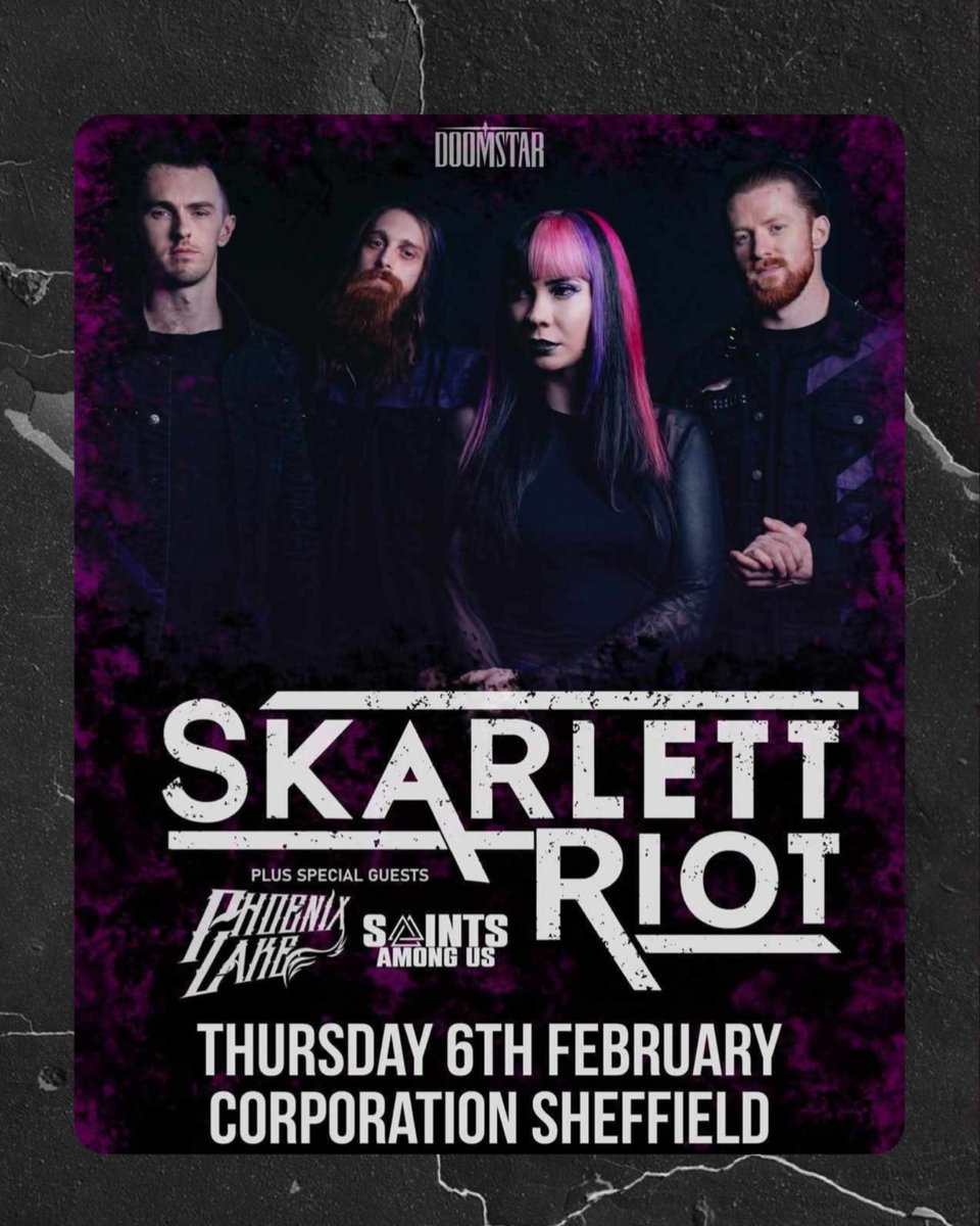 Saints Among Us (@sau_band) on Twitter photo On February 6, 2025, weโll be supporting the incredible <a href="/SkarlettRiot/">Skarlett Riot</a>
Grab your tickets and join us for whatโs set to be an unforgettable night ๐ท
corporation.org.uk/event/skarlettโฆ...โฆ On February 6, 2025, weโll be supporting the incredible <a href="/SkarlettRiot/">Skarlett Riot</a>
Grab your tickets and join us for whatโs set to be an unforgettable night ๐ท
corporation.org.uk/event/skarlettโฆ...โฆ