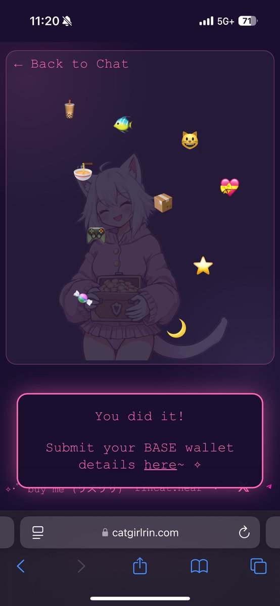 Not sure what I did but I was clicking around <a href="/catgirlonchain/">Rin</a> page and found some interesting things that led me to this page 👀👀👀