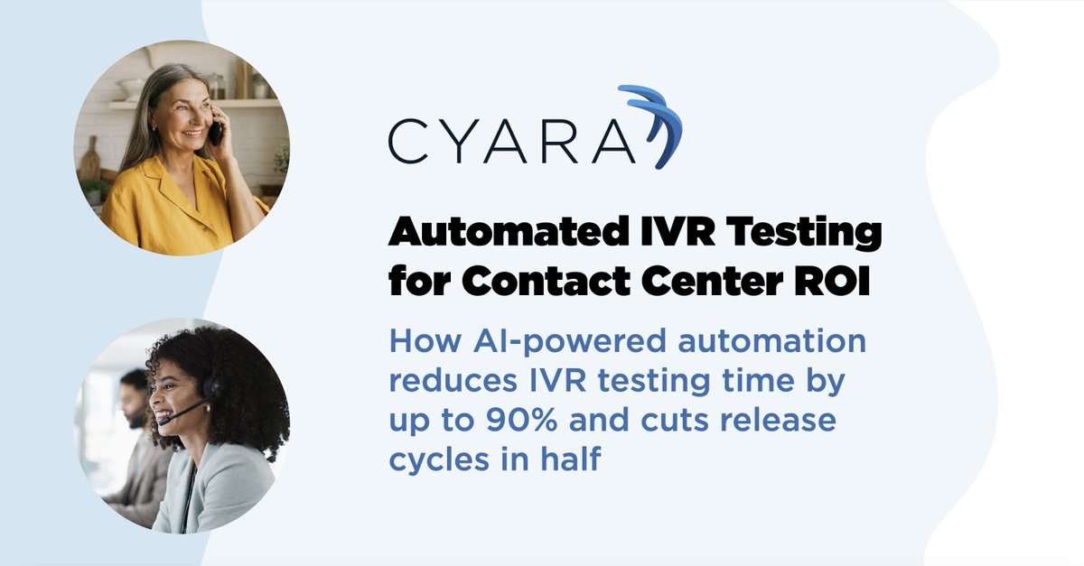 Leading organizations are using Cyara's automated IVR testing solutions to proactively detect &amp; resolve defects &amp; scale CX strategies with confidence and efficiency. If you're ready to move beyond manual IVR testing &amp; achieve greater ROI, read this: lnkd.in/es8pKYDW
