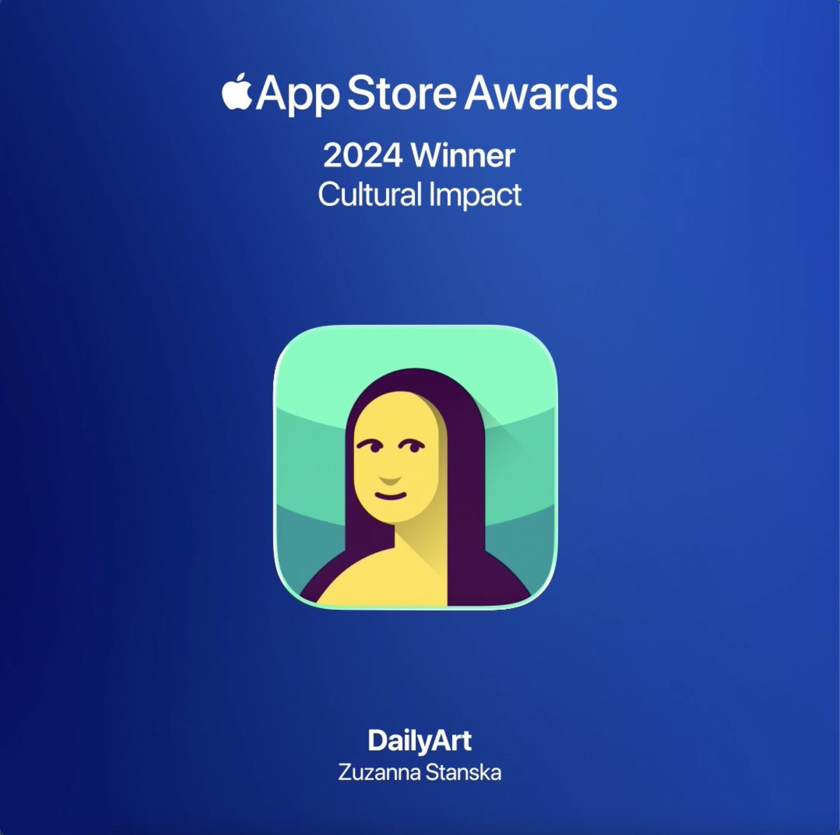 DailyArtApp's tweet photo. And the Oscar goes to… It’s official!🤩 DailyArt App won the 2024 #AppStoreAward in the Cultural Impact category! 😱 

📣“By connecting users to exceptional artwork across centuries and movements, DailyArt fuels the intellectual curiosity and wonder of users.” @AppStore 🥰

1/2 https://t.co/wsIFIgkLSR