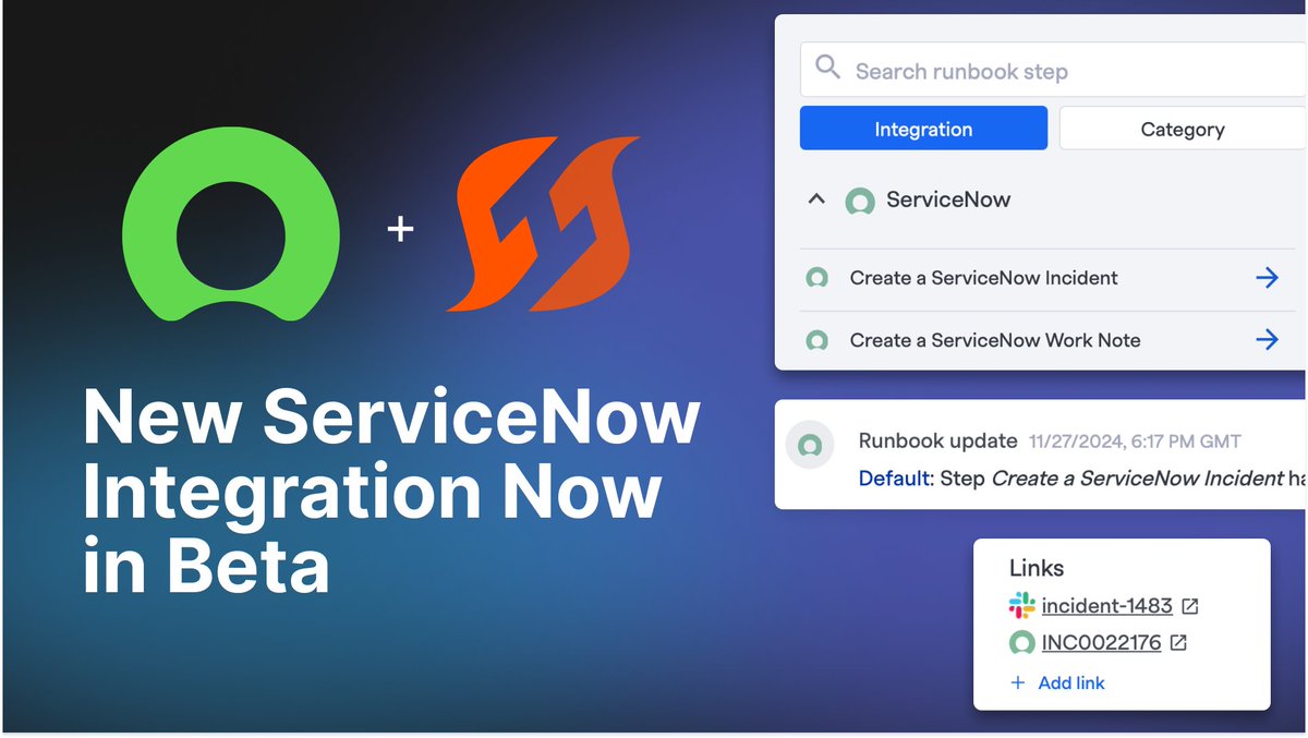 FireHydrant's tweet image. 🚀 FireHydrant is powering enterprise-grade incident management like never before — introducing our new ServiceNow integration, now in beta 💪
Two-way incident creation, bi-directional data sync, CMDB & Service Catalog synchronization & much more!
👉firehydrant.com/blog/new-servi…