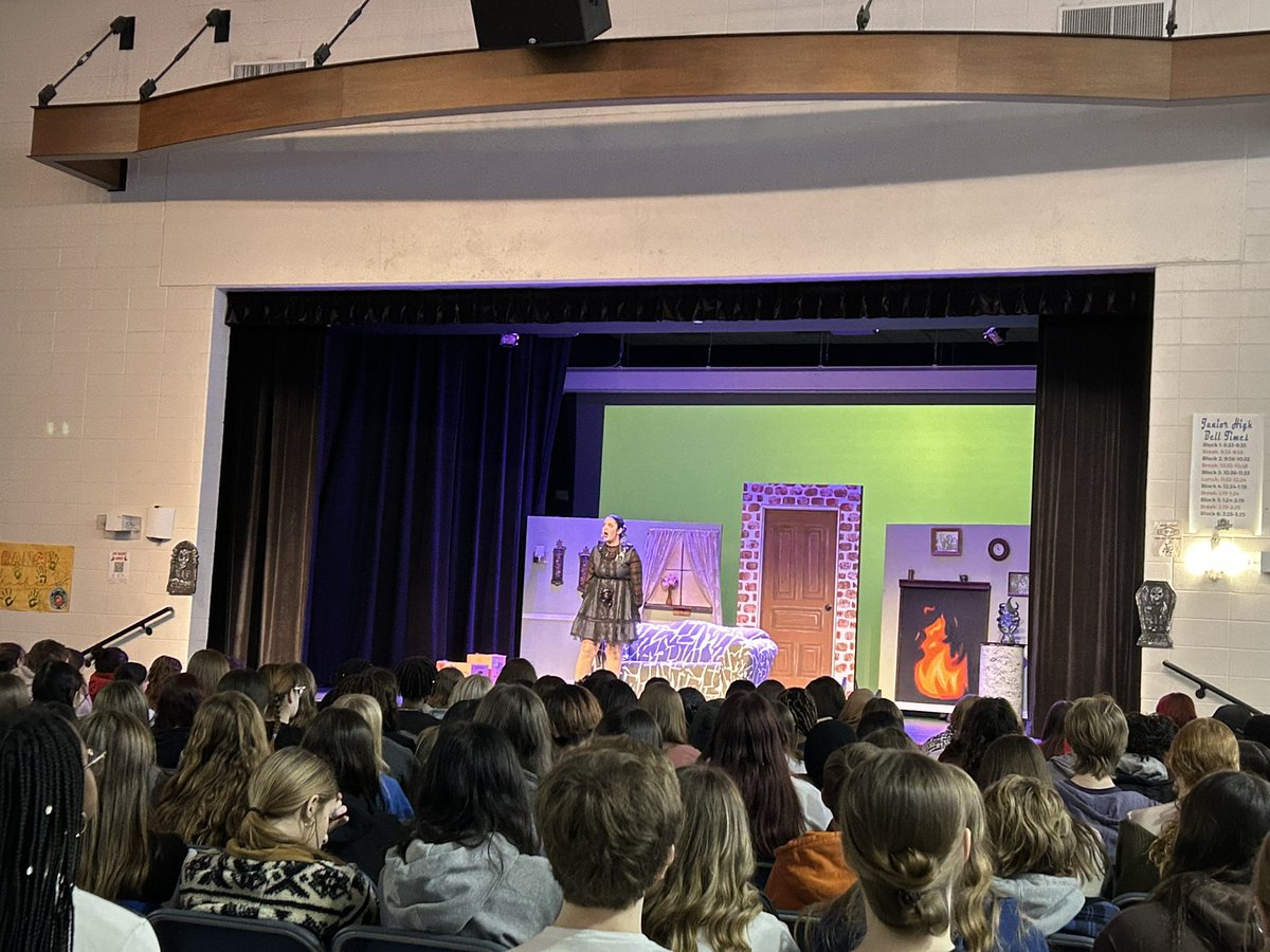 SBarr2's tweet photo. Checking out Beetlejuice today at Ecole McTavish. What a great production!!! Make sure to get your tickets and not miss out!! Shows are Thursday, Friday, and Saturday night at 7:30 PM and a matinee on Saturday at 2 PM. It’s an amazing show! @FMPSD #ymmarts https://t.co/PXOB71FdWf