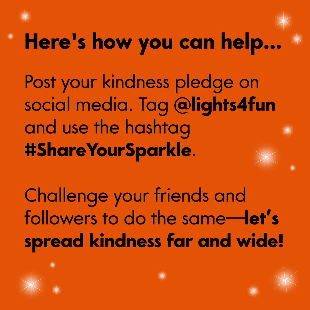 starlight_uk's tweet photo. Want an easy way to make a difference this Christmas

❄️Join the @Lights4fun Movement: Pledge, Post, and Sparkle: The #ShareYourSparkle campaign invites everyone to pledge an act of kindness and share it on social media.

(Find out more in our next tweet!) https://t.co/juYZR71RVc