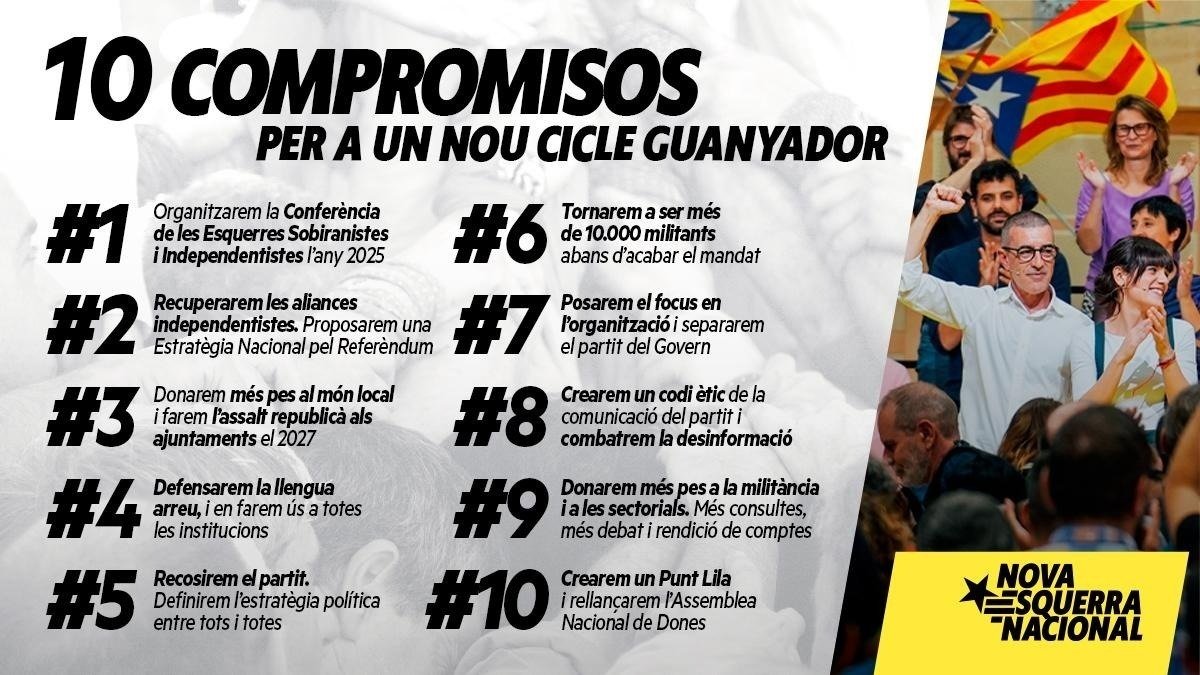 JaumeMC's tweet photo. El programa inicial de la #NovaEsquerraNacional ja era un programa ambiciós i transformador, que apuntava per reformes per democratitzar i renovar l’estratègia d’Esquerra Republicana. I fer-ho ancorat a l’esquerra nacional. Propostes i Propostes. I encara més propostes. https://t.co/v5pAgQIaBq