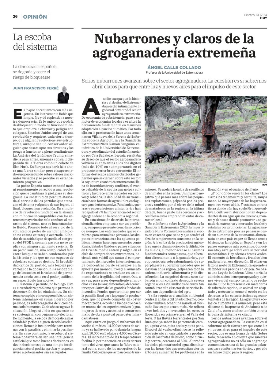 La agroganadería mediterránea se ve asolada por enfermedades (lengua azul, chancro) y  plagas 
La infertilidad avanza
Quizás la mayor plaga sea apostar al monocultivo y la globalización capitalista

¿Sabremos abrir claros?

<a href="/SEAE_Agroecolog/">SEAE</a> 
<a href="/RevistaSABC/">Soberanía Alimentaria⏚🇵🇸</a> 
<a href="/ganad_extensiva/">Plataforma Ganadería Extensiva y Pastoralismo</a>