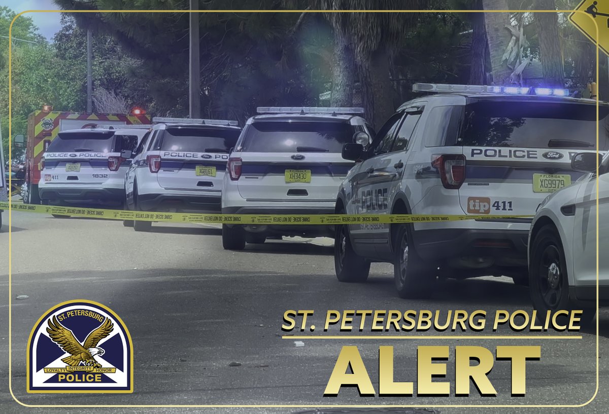 StPetePD's tweet photo. Two adults shot in the 2400 blk. of 13th Avenue South and transported to the hospital. #StPetePD officers are investigating on scene. Updates will be added as they become available. https://t.co/TCWyJLGVCb