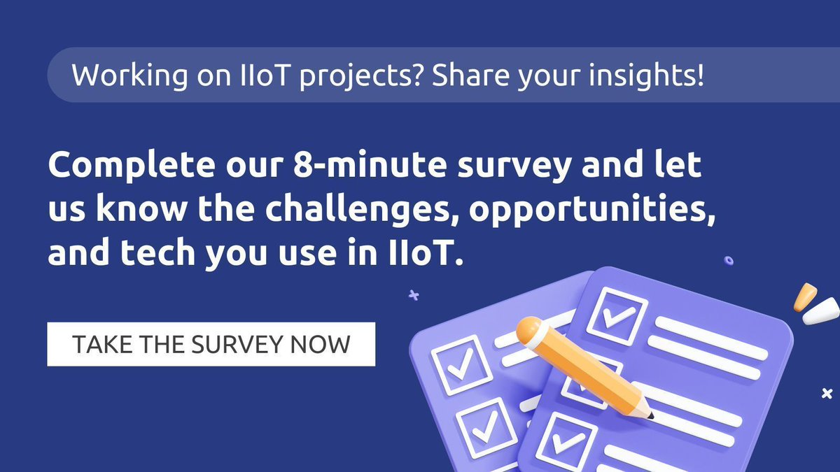 fogoros's tweet photo. 🛠️ Help shape the future of #IIoT!
We want to hear from you! Take our 8-minute survey on building #IIoTsystems and share your expertise.

🗓️ Deadline: December 13, 2024
🔗 https://t.co/Kppm5DkvOa 

#hivemq_iiot #TechSurvey #TechResearch @evankirstel @YvesMulkers @danielnewmanUV https://t.co/vpHCQEWz0d