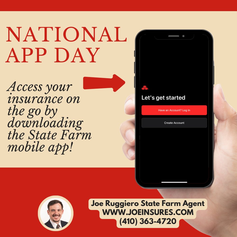 sfjoeinsures's tweet image. Keep your insurance on hand! The State Farm app gives you instant access to ID cards and plan details. Take control of your insurance this National App Day! #InsuranceAccess #StayConnected #NationalAppDay