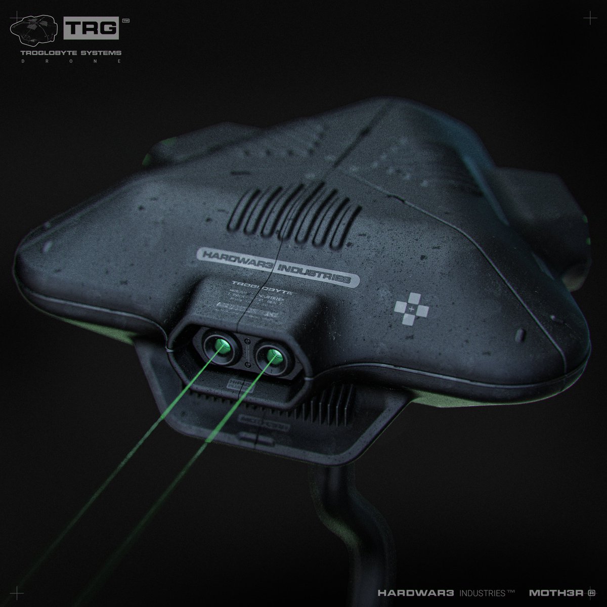 moth3r's tweet image. HARDWAR3™ TROGLOBYTE [+] 
▰ ᴍᴏᴛʜᴇʀ ᴅᴇsɪɢɴ ᴏᴘᴇʀᴀᴛɪᴏɴs ▰

#3d #drone #conceptdesign #b3d #plasticity #keyshot3d