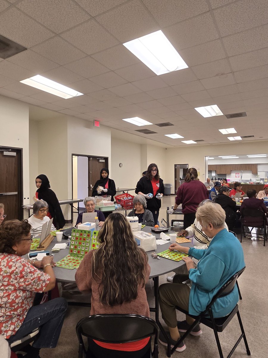 AhsHumanSvs's tweet photo. Family &amp; Community Svs. Students serving Fort Bend County meals on wheels seniors today. Having a great time playing bingo, exercising and serving lunch. @FBISD_CTE @SFAHS_Bulldogs 
#YourPathStartsHere https://t.co/dyvrCKj9wV