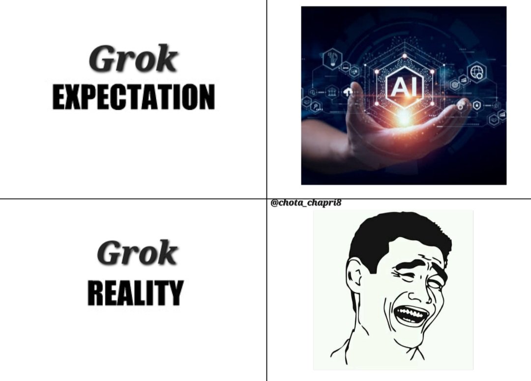 chota_chapri8's tweet photo. Grok 😭

#GrokAI #Grok2 #Grokmemes #grokで遊ぼう #grok画像 #GROKもあち選手権 #Grok_AI #grokimages #GrokDoge https://t.co/8VWutURiDk
