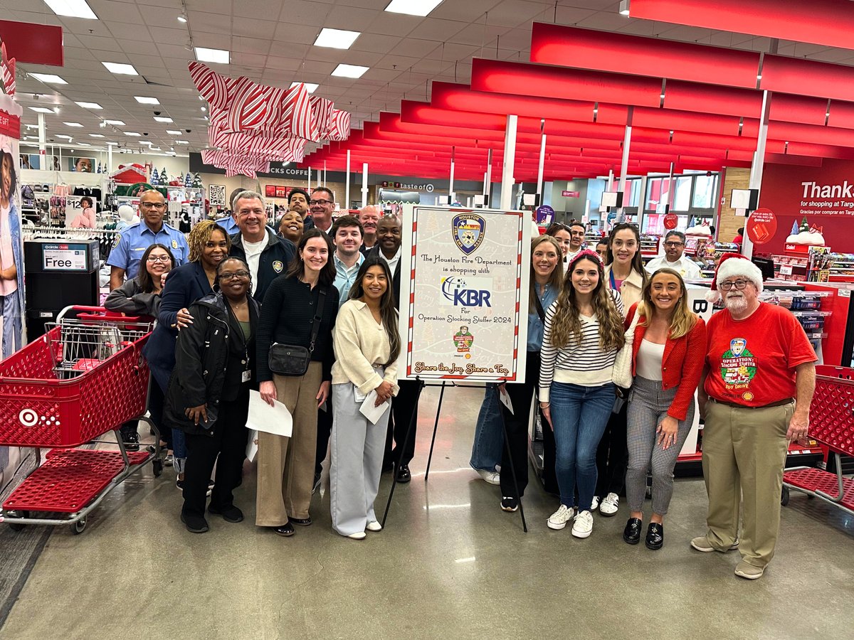 #KBR team members came together to purchase hundreds of toys for children and joined the Houston Fire Department's Operation Stocking Stuffer event, helping bring holiday joy to 20,000 kids! 🎁✨ We’re proud to support our local community this season and be a part of spreading